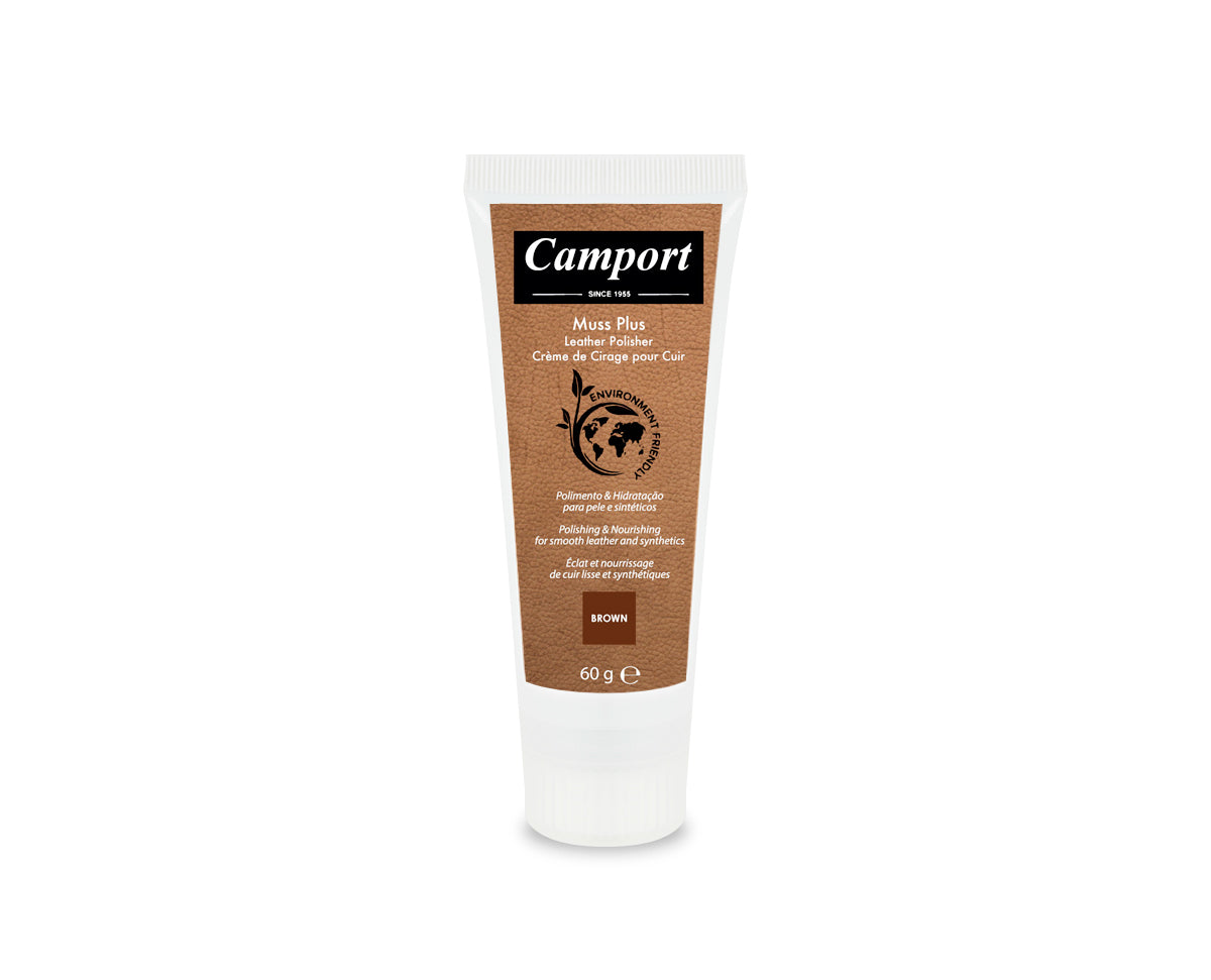 Crème de cirage camel pour cuir